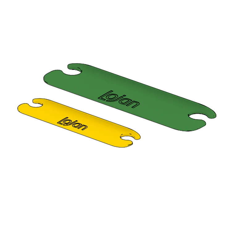 Lojan Bandwebschiffchen Classic und Mini - grün und gelb - Webschiffchen für Inkle Loom Webrahmen